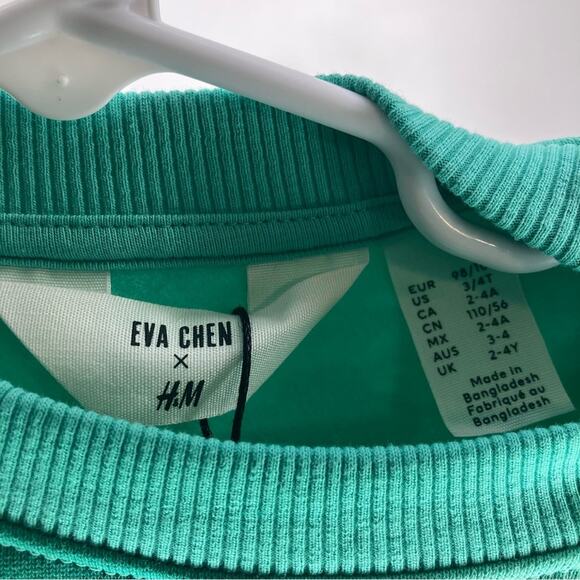 NWT H&M X EVA CHEN Tree Mushroom Print Graphic Crew Neck Sweatshirt 3/4 Years - Picture 4 of 6